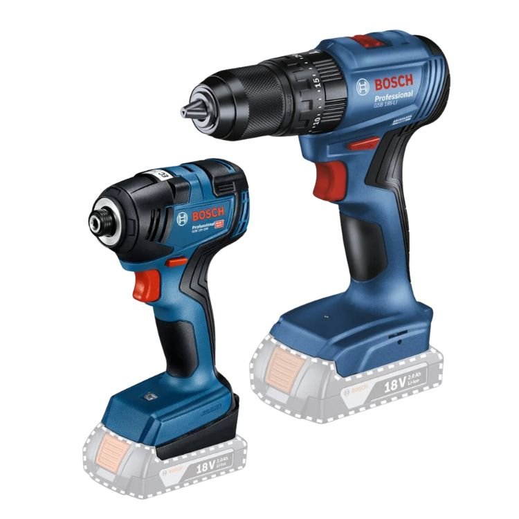 Combo Parafusadeira Furadeira de Impacto Bosch GSB 185-LI + Chave